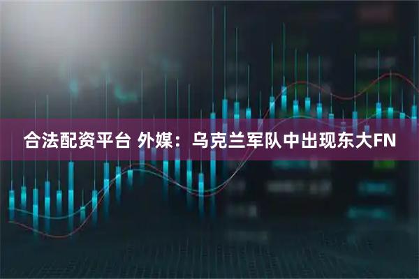 合法配资平台 外媒：乌克兰军队中出现东大FN